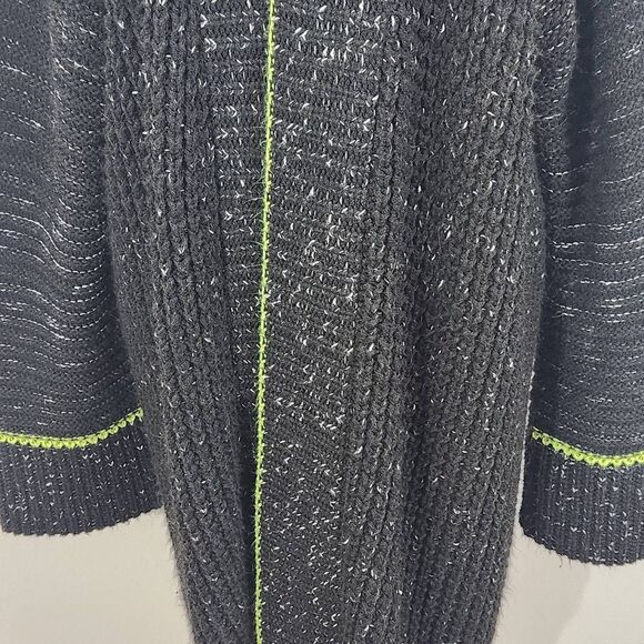 Express Black Oversized Cardigan Sweater Size Medium/Large Black Cardigan - Picture 3 of 9